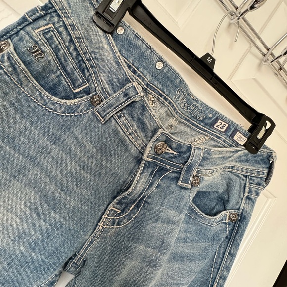 Blue denim white wing MISS ME jeans - Picture 9 of 11